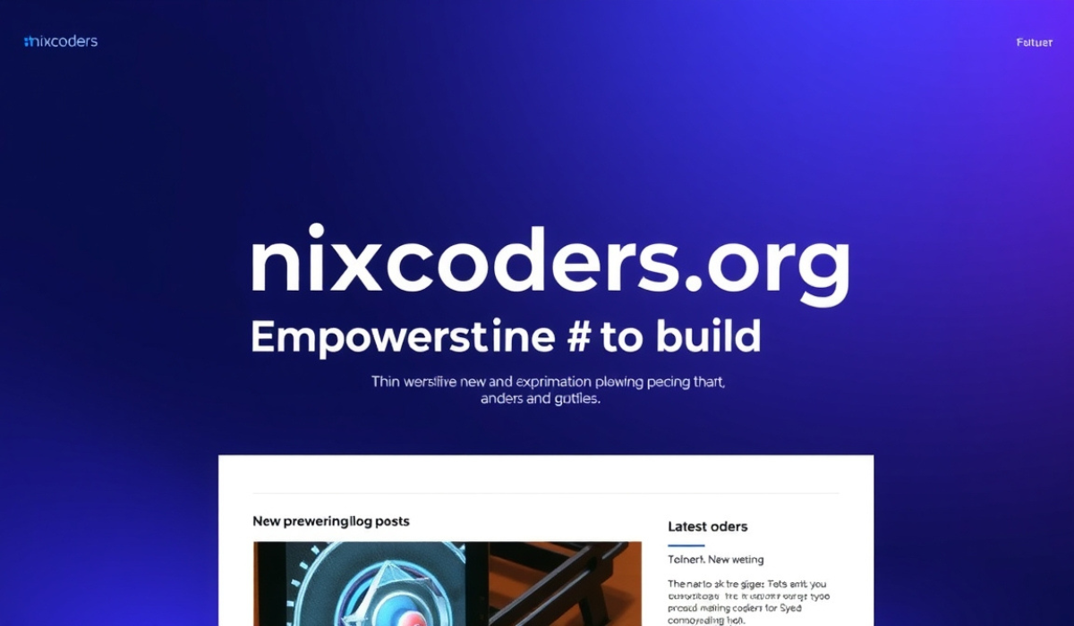 start nixcoders.org blog